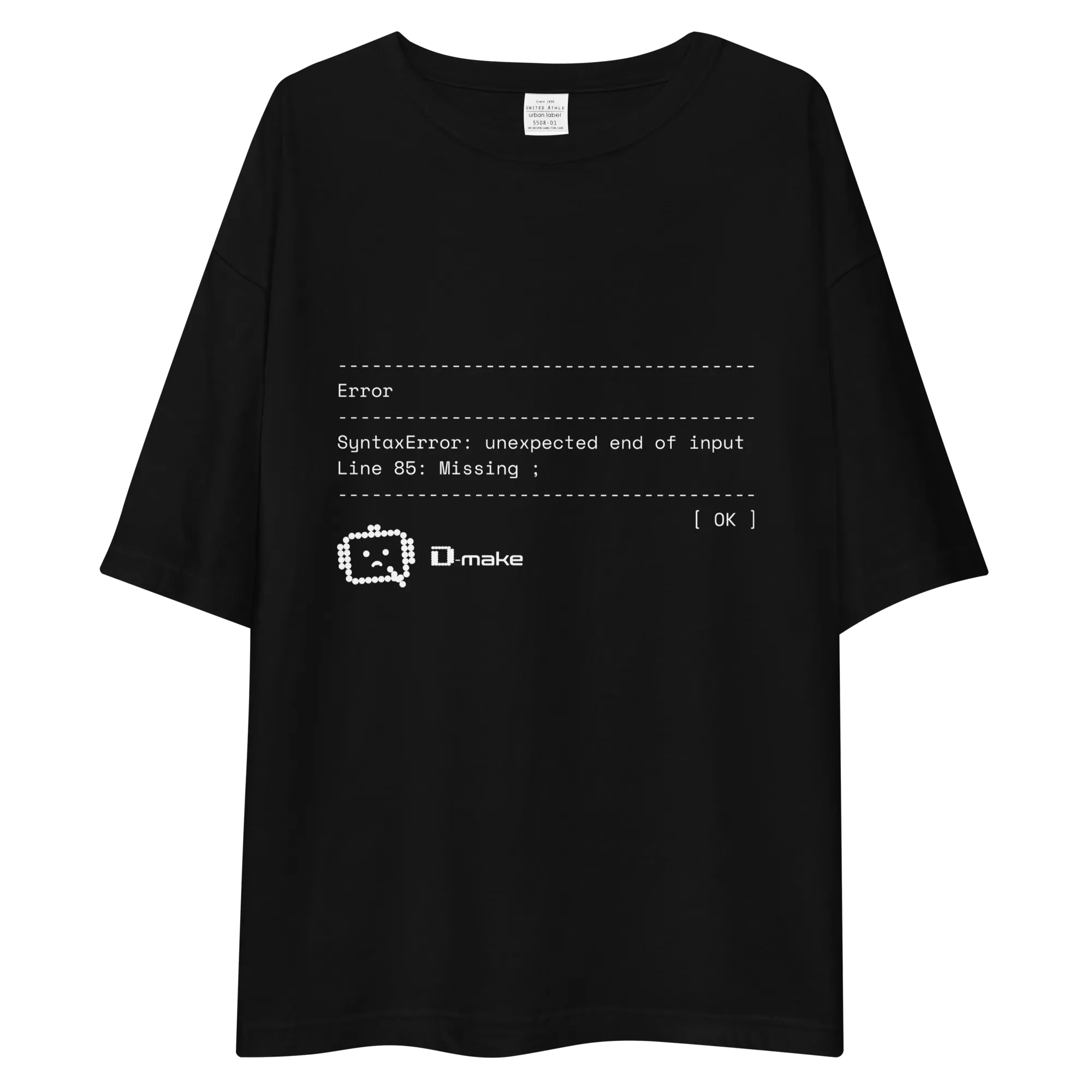 エンジニアの日常あるある_エラーの原因が“;”がないだけだった ビッグシルエットTシャツ